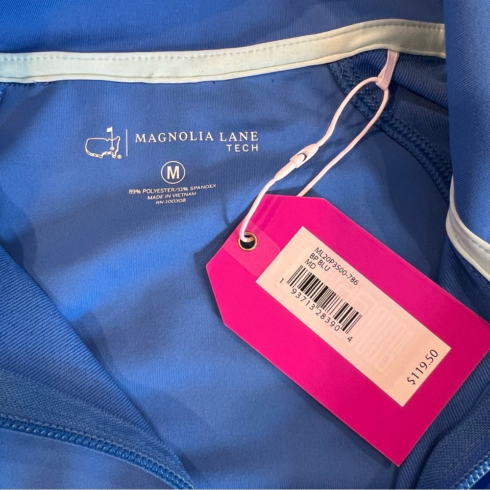 NWT Masters Golf Blue Full Zip Athletic Tech Jacket by Magnolia Lane Sz Medium - Picture 11 of 15